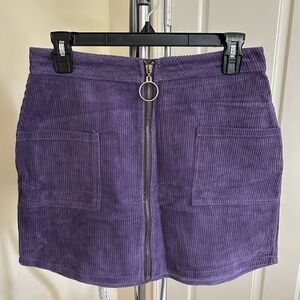Purple corduroy skirt Forever 21